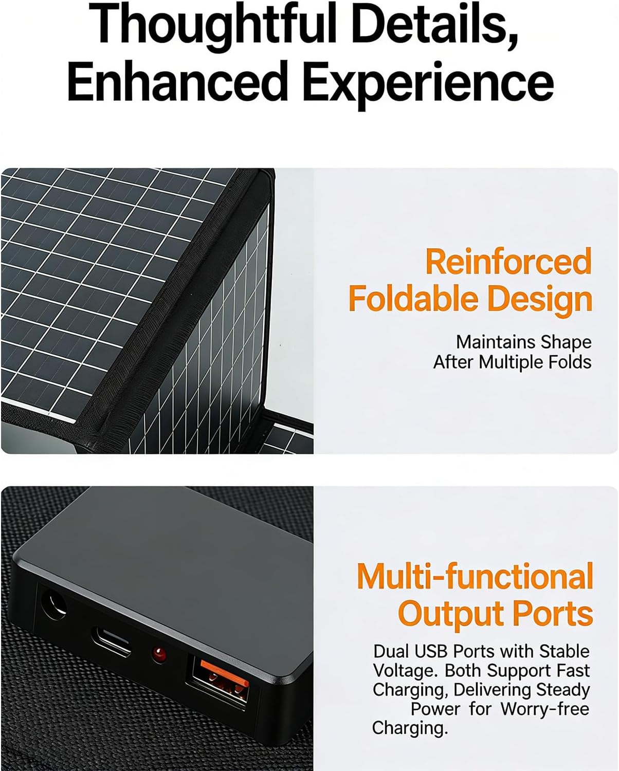 40W Foldable Solars Chargers Renewable Power Outdoor Survival Fast Charging Phones Tablets Portables Compacts Chargers
