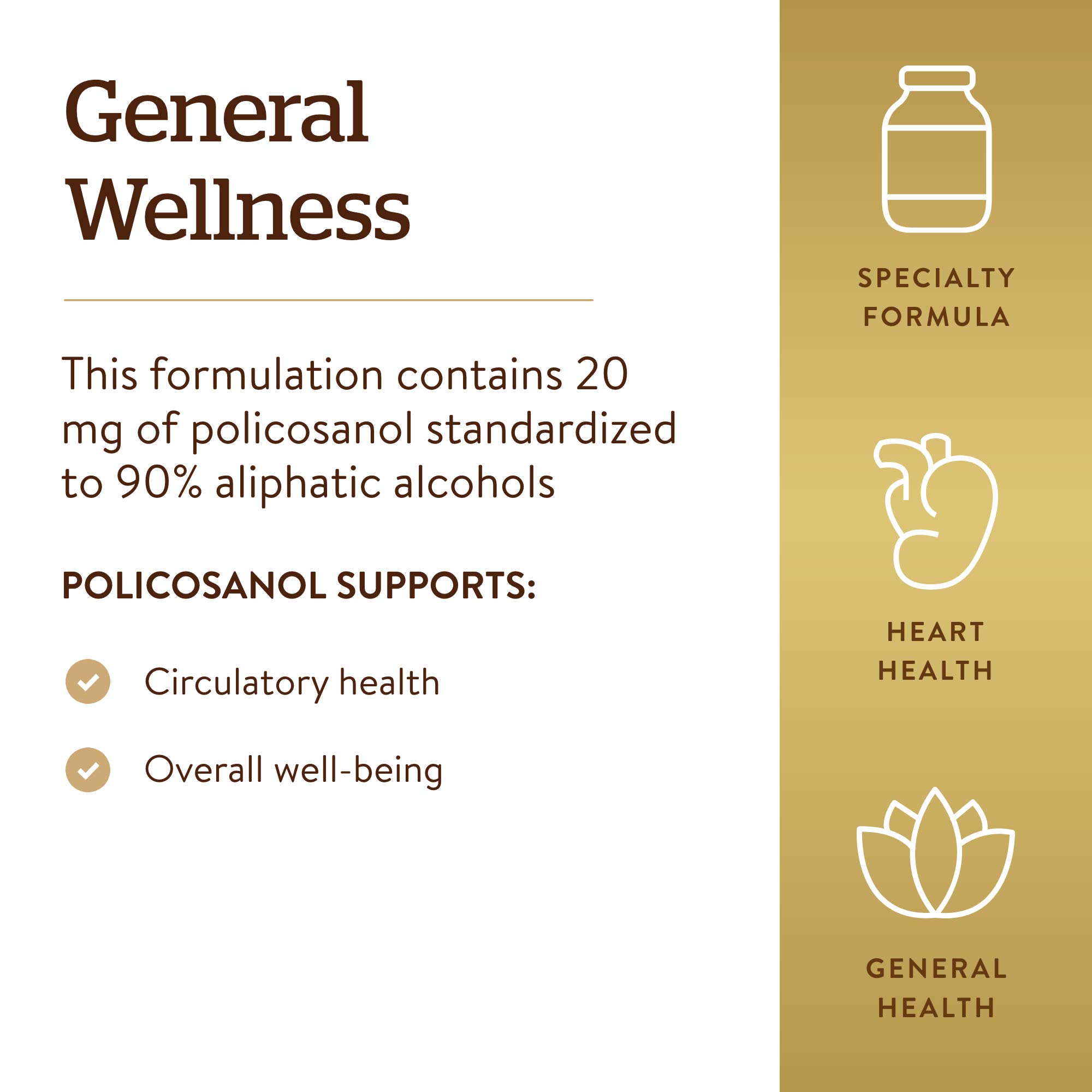 Solgar Policosanol 20 mg, 100 Vegetable Capsules — Amazon image 4
