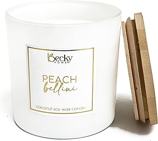 3 Wick Candle, 14.5oz Peach Bellini Candle, 3 Wick Candles, Big Candles, Huge Candle, Three Wick Candle, Bath Candles, Candle 3 Wick, 3 Wick Candle Jars