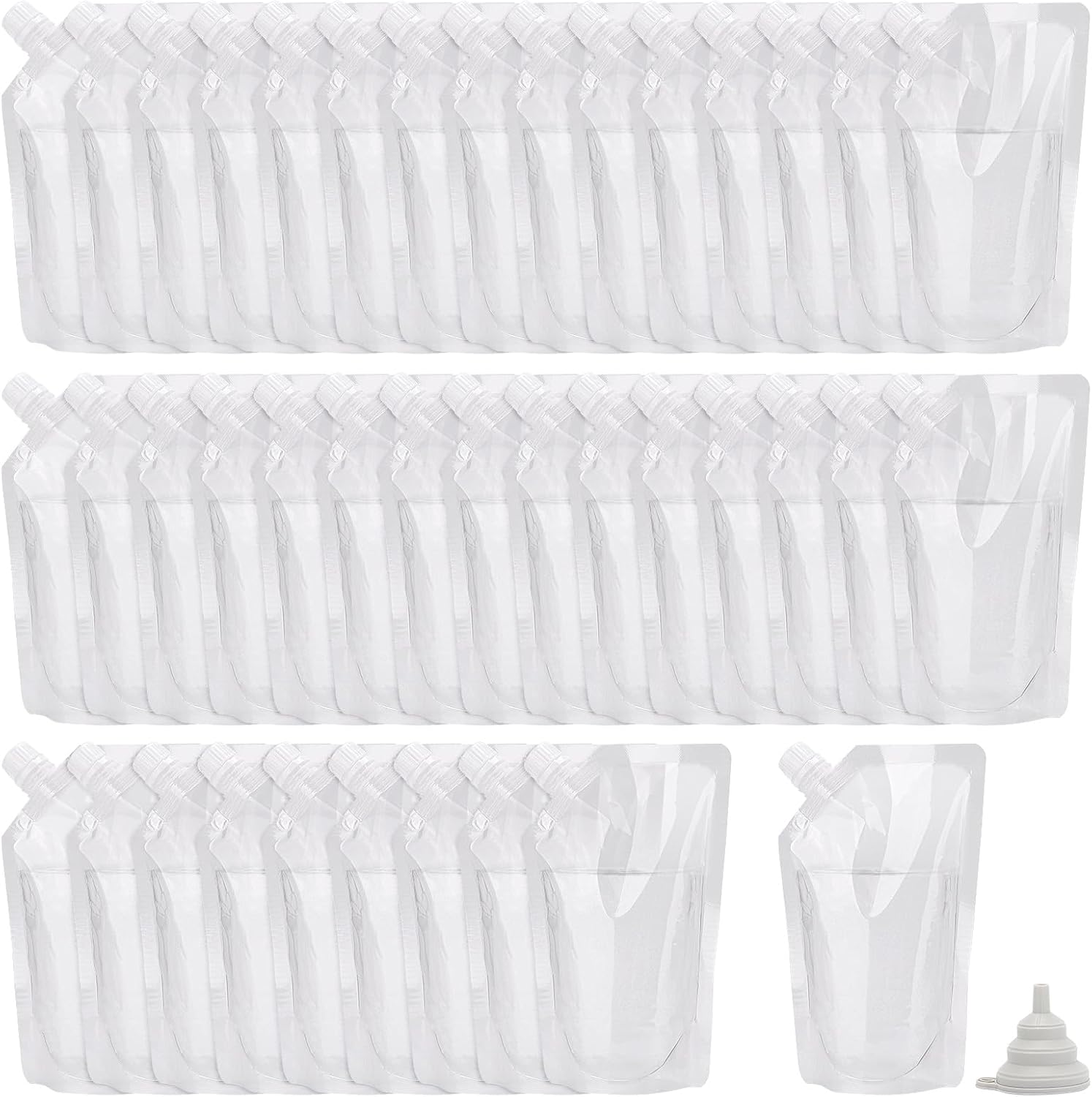 40 PCS Liquor Flask Concealable and Reusable Plastic Drinking Flasks Liquor Pouches