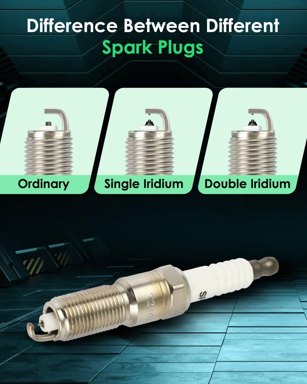 SCITOO Set of 6 iridium Spark Plugs Replacement For Chrysler,for Dodge,for Jeep,for Volkswagen V6 300 Concorde Intrepid Pacifica Wrangler Routan Replace 97417