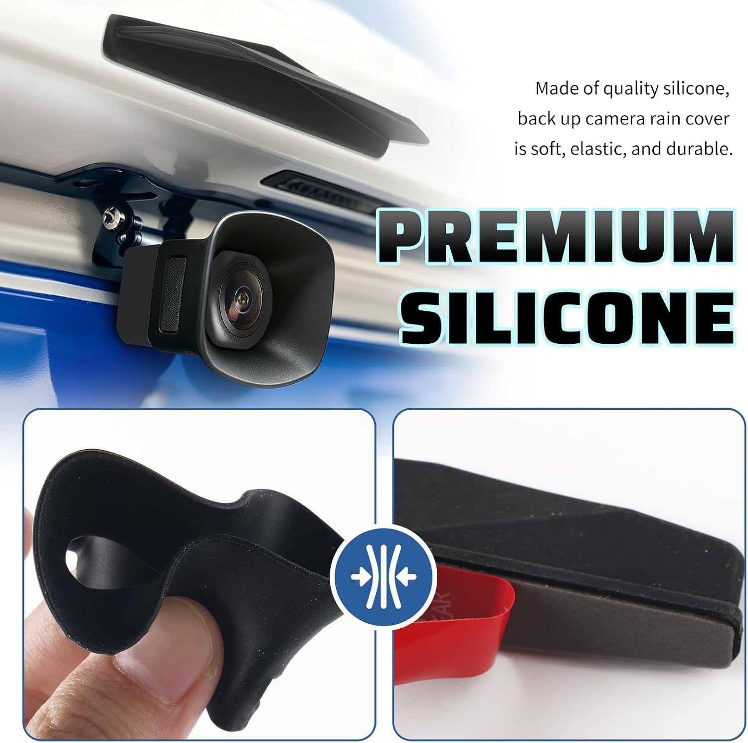 Upgraded Car Backup Camera Rain Shield Kit T2 & Square Umbrella image 5