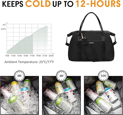 Miniatura 4 de Ceneda Bolsa térmica grande para 40 latas, aislada, suave, a prueba de fugas, bolsa de viaje para playa, viajes, camping, almuerzo para mujeres y