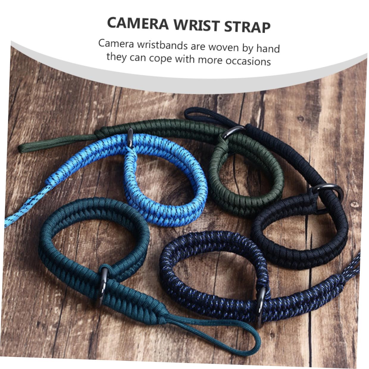 2 piezas Correa de Muñeca para Cámara Ajustable con Anillo Metálico de Liberación Rápida Resistente la Corrosión para Fotógrafos y Accesorios como Cámara de Acción Botella o