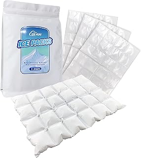 Reusable Ice Pack Sheets for Coolers - Lunch Bag Freezer Packs - Flexible Ice Blanket Cooler Ice Sheets for Camping - Ice Mat Chiller Keep Food Fresh Beverage Cold - Shipping Dry Ice Packs - 3 Sheets