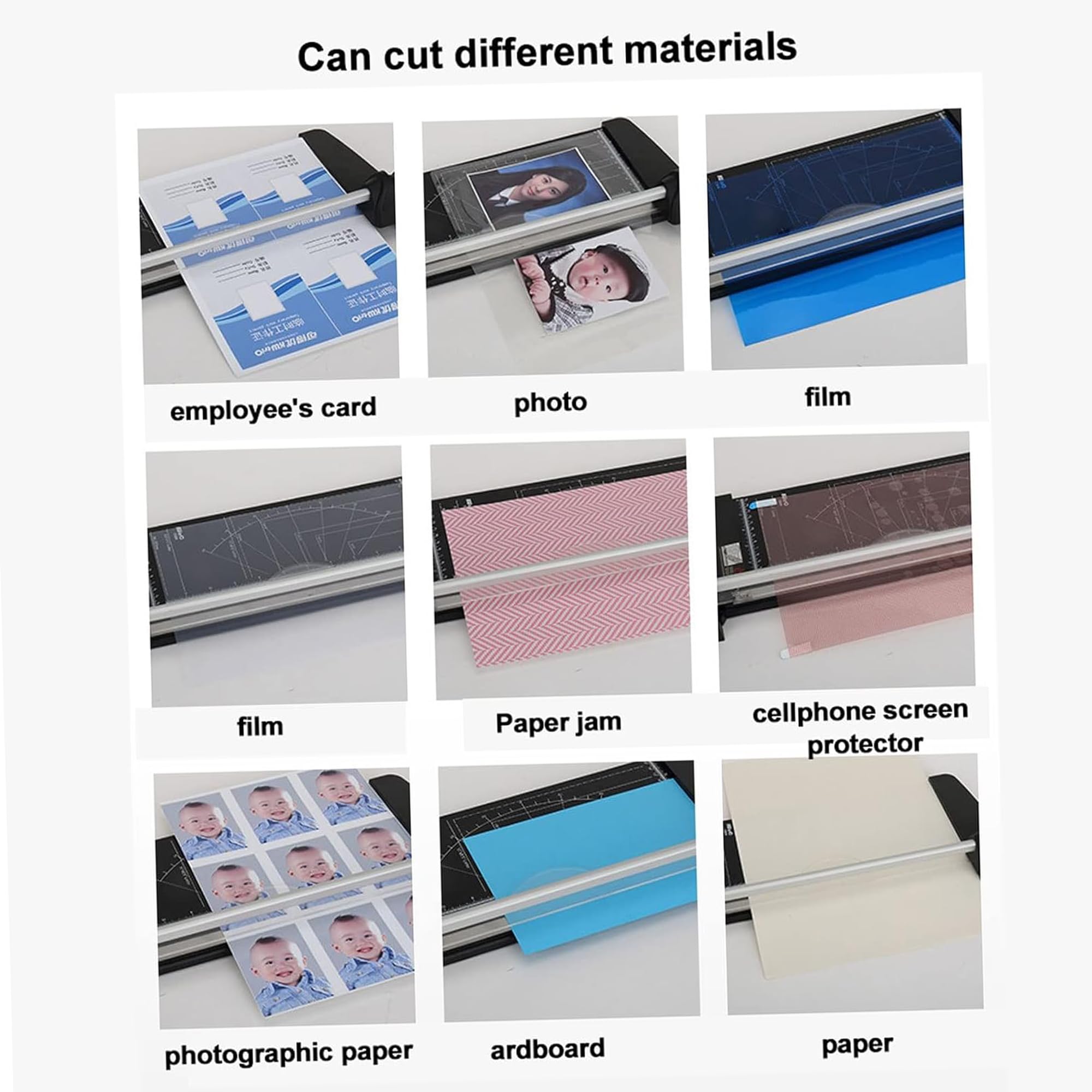 Taglierina per carta A2, taglierina per carta in titanio da 60 cm con protezione di sicurezza automatica per carta artigianale, coupon, etichette e cartoncino