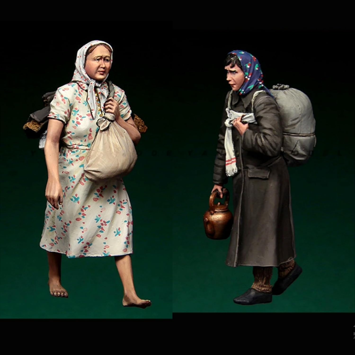 Bhowsa 1/35 WWII European Civilian Resin Model kit unpainted and unassembled //G7jK4lo9
