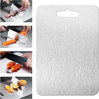 Titanium Cutting Board, 100% Pure Titanium Cutting Boards for Kitchen, Upgrade Hygiene & Durability Food-Grade Cutting Boa... Price In India