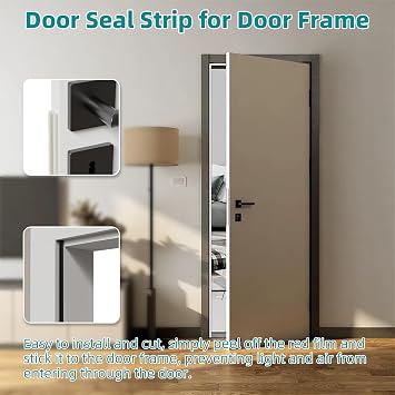 V Shape Door Draught Excluder Seal,6m White Weather Strip for 2.5-7mm Gaps