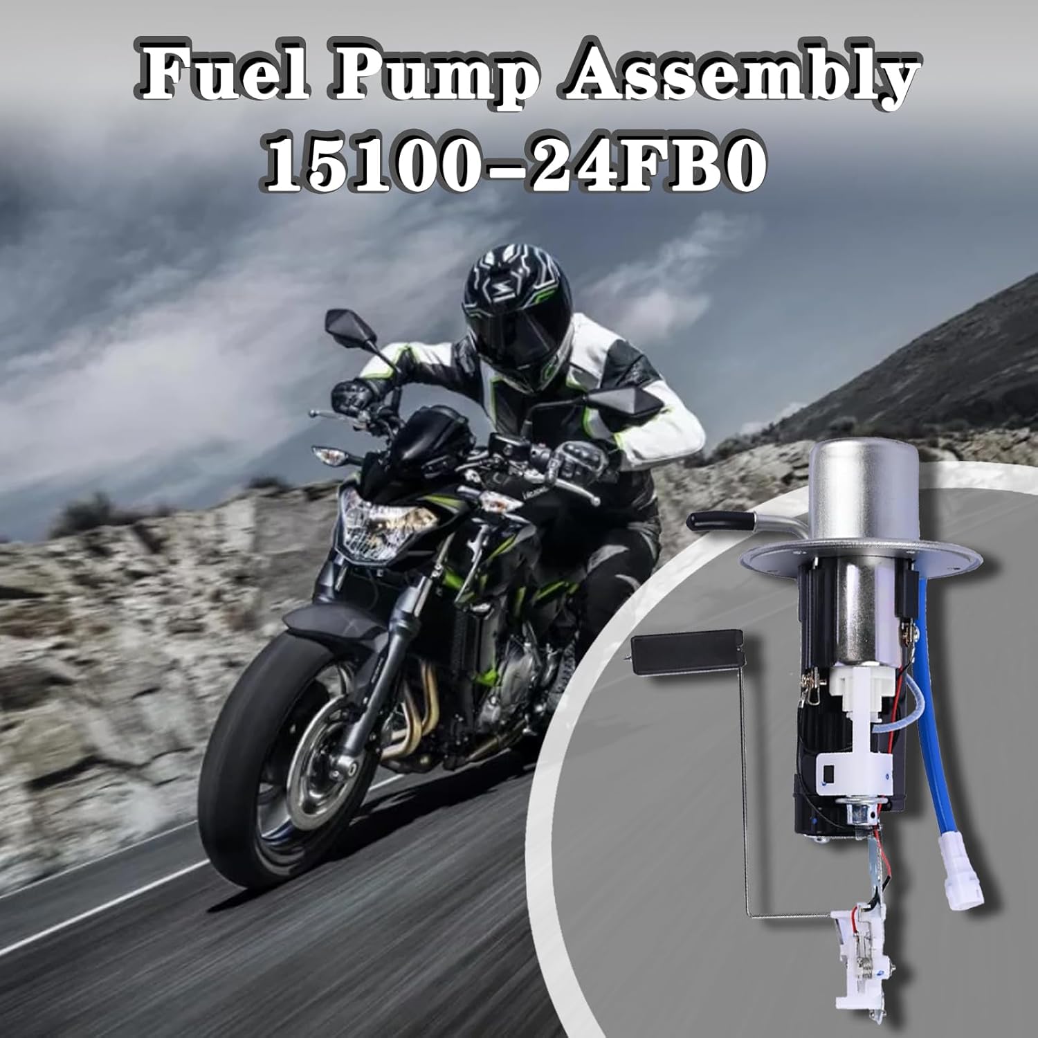 15100-24FB0 Fuel Pump Assembly High Flow Rate Output Long Service Life Compatible with Suzuki Hayabusa GSX 1300R GSX 1300RZ 1999-2007