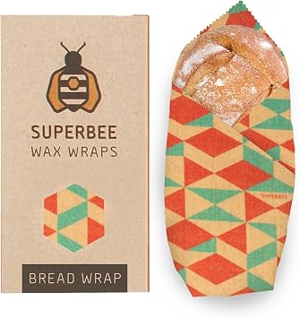SuperBee Beeswax Wraps Reusable Food Bread Wrap XXL Bees Wrap Retro Vibes