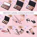 Kits de maquillage professionnels pour les adolescentes filles femmes, Kit de maquillage pour les débutants avec cas de voyage, paillasses à paupières, Conceler, Fondation, Brosses, Gloss à lèvres, Mascara, Stencils, Éponge de maquillage (couleur 40)