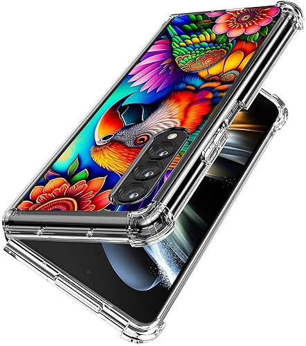 Miniatura 8 de Beaucov Funda para Galaxy Z Fold 4, atrapasueños, protección contra caídas espaciales, a prueba de golpes, carcasa protectora de cuerpo completo de