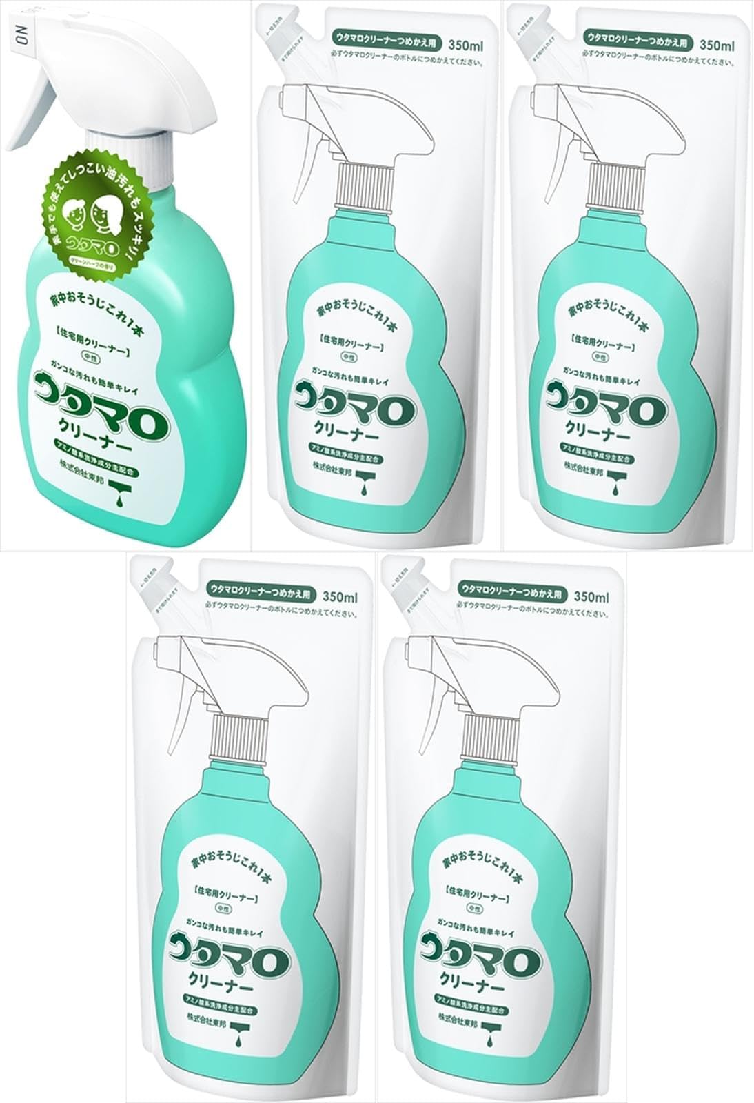Set Item: Utamaro Cleaner Unit + Refill, 5-piece Set, For Household Bulk Buying Cleaning