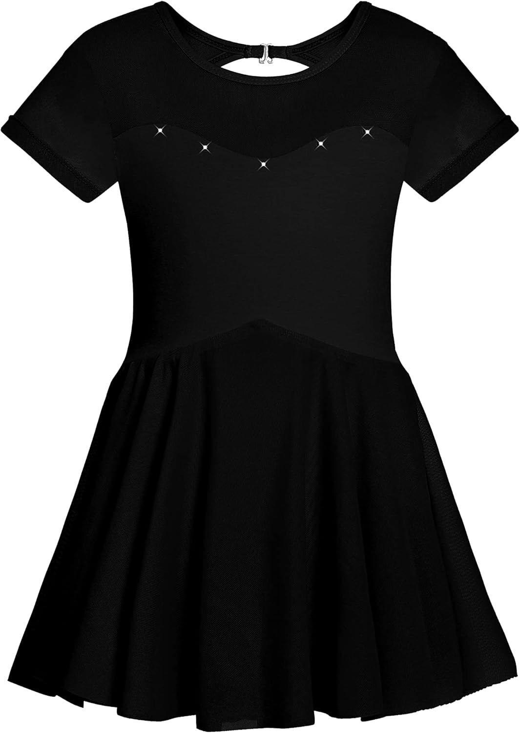 Phineein Short Sleeve Ballet Leotards For Girls - Hollow Back Dance Leotards with Skirt - Image 5