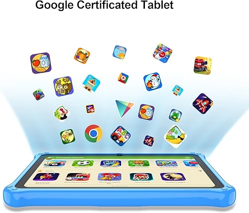 Miniatura 3 de PRITOM Tablet infantil de 7 pulgadas con cordón, tableta Android 13 de 32 GB con WiFi, cámara dual, educación, juegos, software para niños