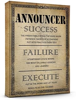 Personalized Name Announcer Gifts Inspirational OfficeAnnouncer Poster Inspiring Success Canvas Artwork for Living room Wall Decoration 46AZ33