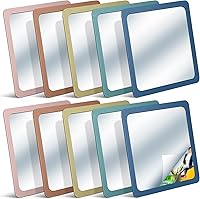 Vista 12 de Dandat 10 Pcs Small Mirrors for Kids 6 x 6 Inch Unbreakable Shatter Proof Mirror Acrylic Square Unbroken Reflector for School Classroom Craft DIY