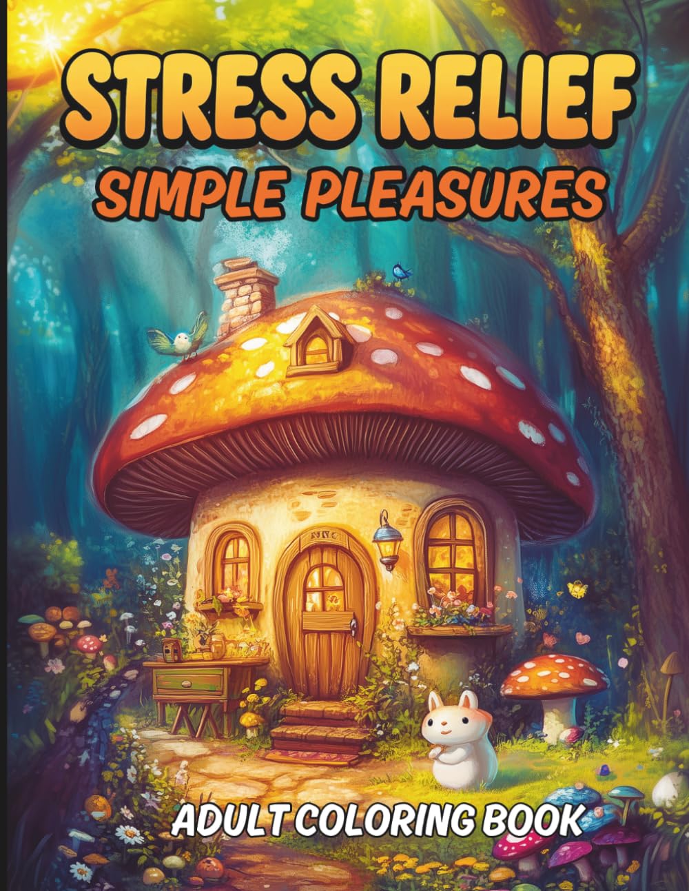 STRESS RELIEF Simple Pleasures Adult Coloring Book: Calming and Creative Coloring Featuring Mandalas, Animals, and Relaxing Images for Stress Relief and Mindful Escape for Teens and Adults