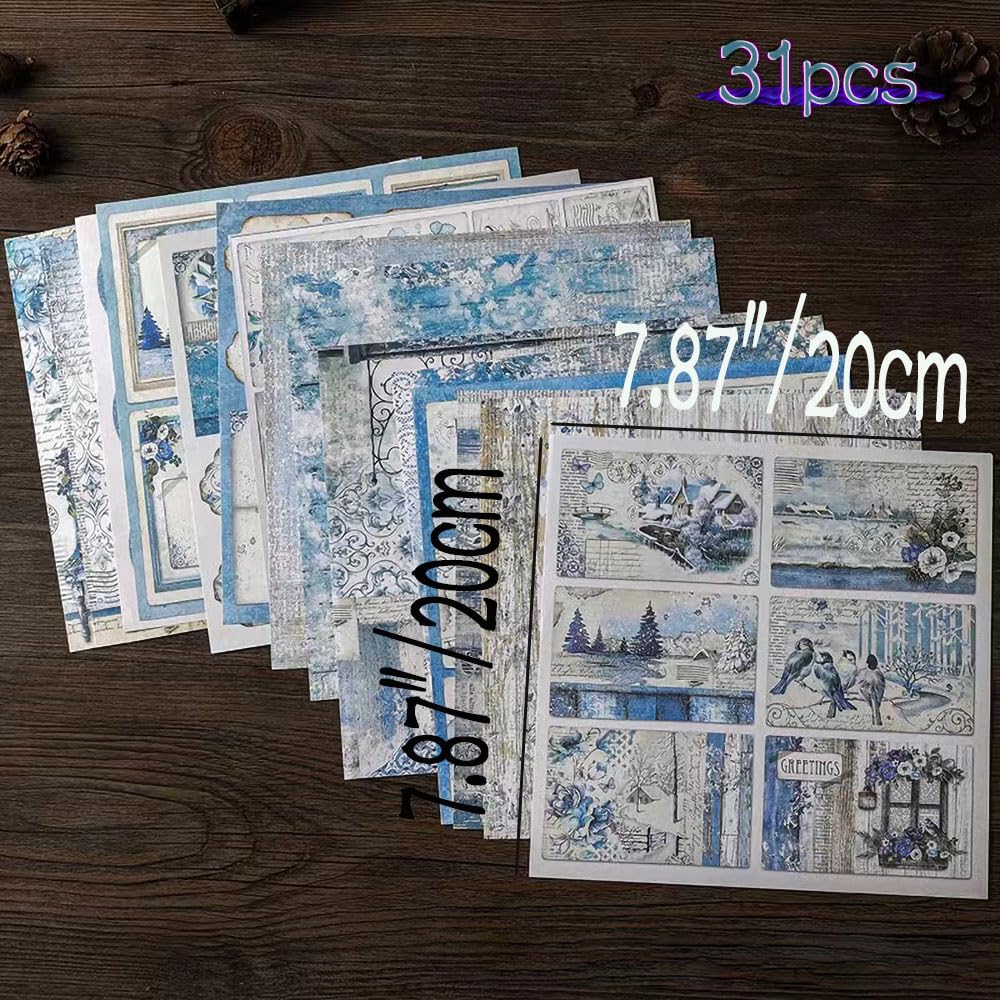31 arkuszy w stylu vintage, materiał do scrapbookingu, duży zestaw papieru, 19 x 18 cm, dekoracyjny papier, dziennik, scrapbooking, dzienniki, naturalna sztuka, artykuły rzemieślnicze, dekoracja, do