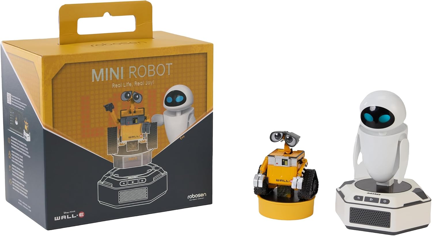 Robosen MINI Robot WALL-E Collector's Set, Smart Interactive Toy with Digital Drive Base, 4-Axis Controls, Programmable Educational Robot