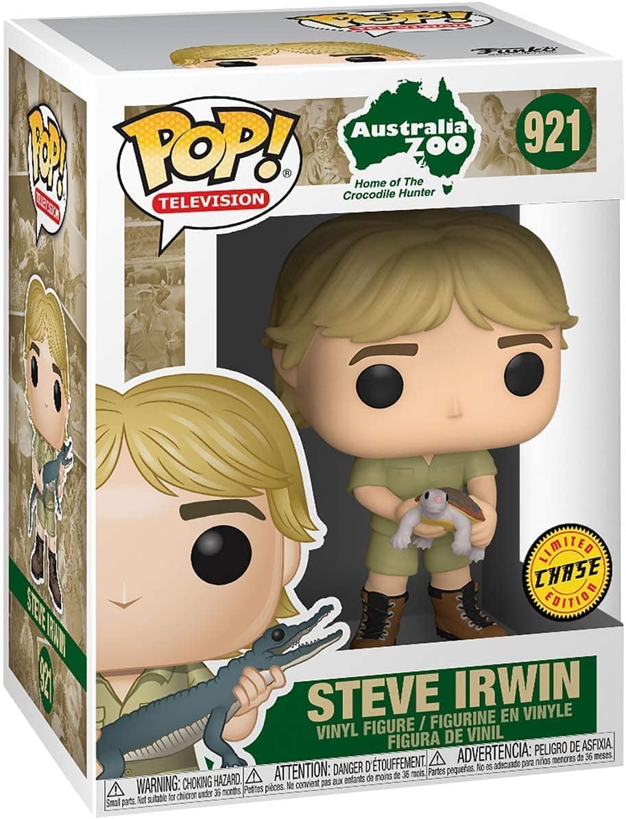 POP Crocodile Hunter - Steve Irwin with Turtle Limited Edition Chase Funko Vinyl Figure (Bundled with Compatible Box Protector Case)