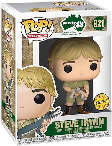 Miniatura 3 de POP Crocodile Hunter - Figura de vinilo Chase Funko de edición limitada de Steve Irwin con tortuga (incluye funda protectora de caja compatible)