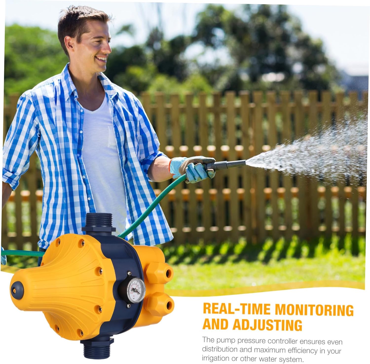 Gadpiparty 110v Automatic Pressure Pump Controller Pump Control Pressure Booster Wide Application Controller