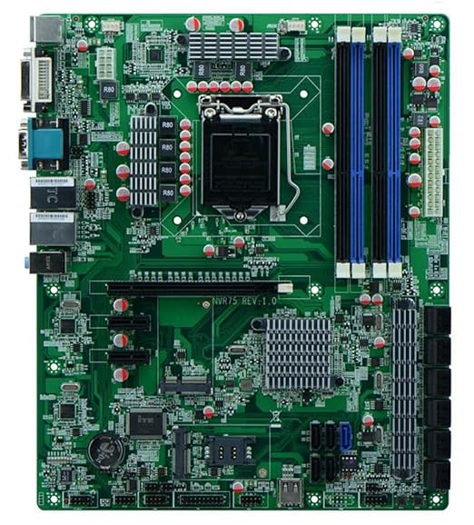 NVR75_18S NVR/DVR Industrial Grade Motherboard/HDMI Motherboard with 2 Intel 82583V
