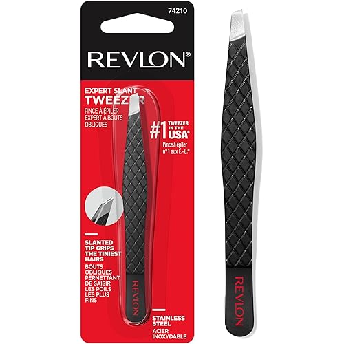 Revlon Expert Slant Tweezer, High Precision For an Easy Hair Removal, Made With Stainless Steel, 1 Count