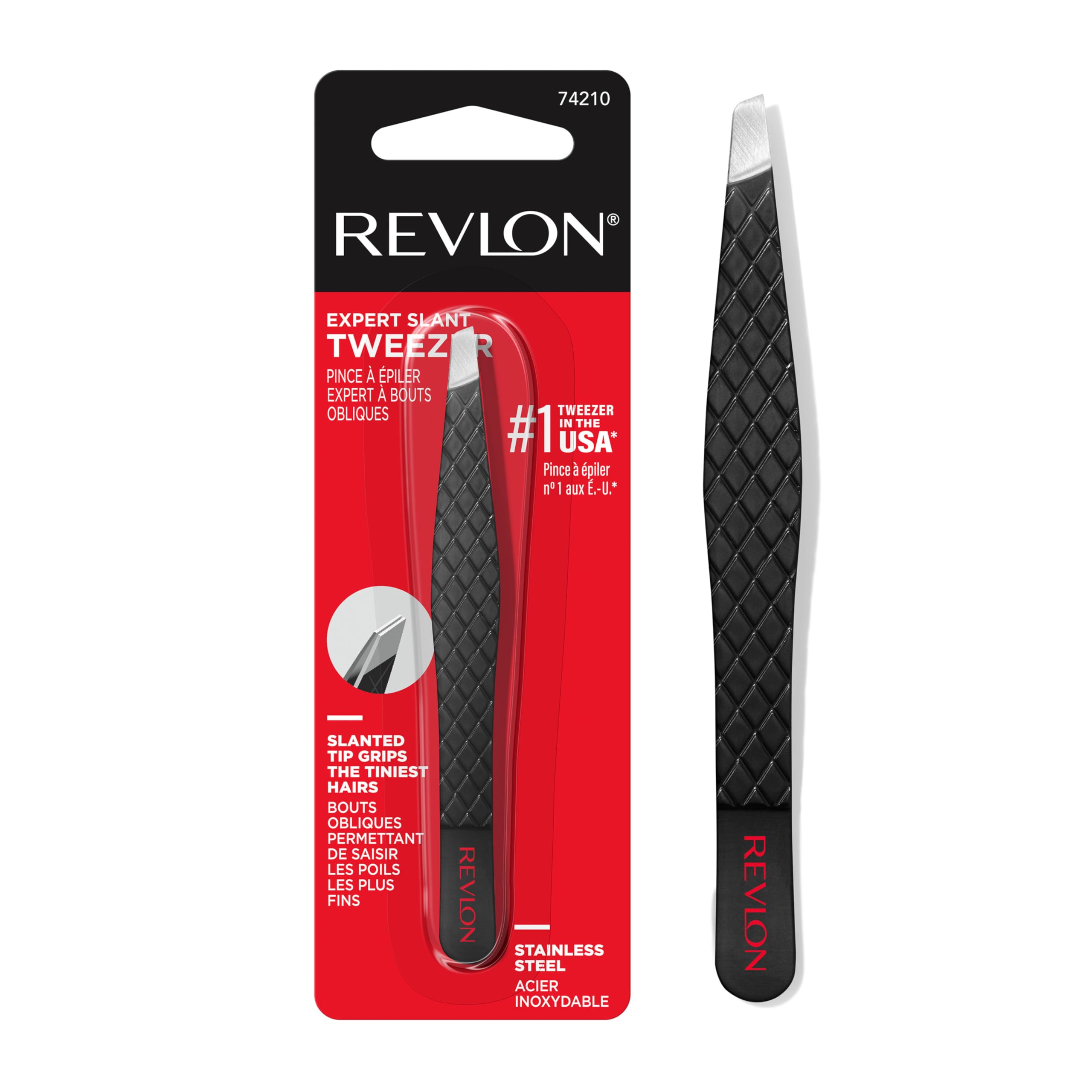 Revlon Expert Slant Tweezer, High Precision For an Easy Hair Removal, Made With Stainless Steel, 1 CountRevlon Expert Slant Tweezer, High Precision F…