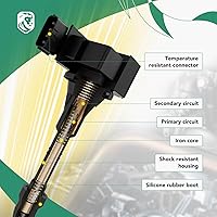 Vista 4 de YHTAUTO Juego de 6 bobinas de encendido cuadradas de repuesto para Mercedes-Benz C230 C280 C300 C350 CL550 CLK350 E350 E550 G550 GL450 GLK350 ML350