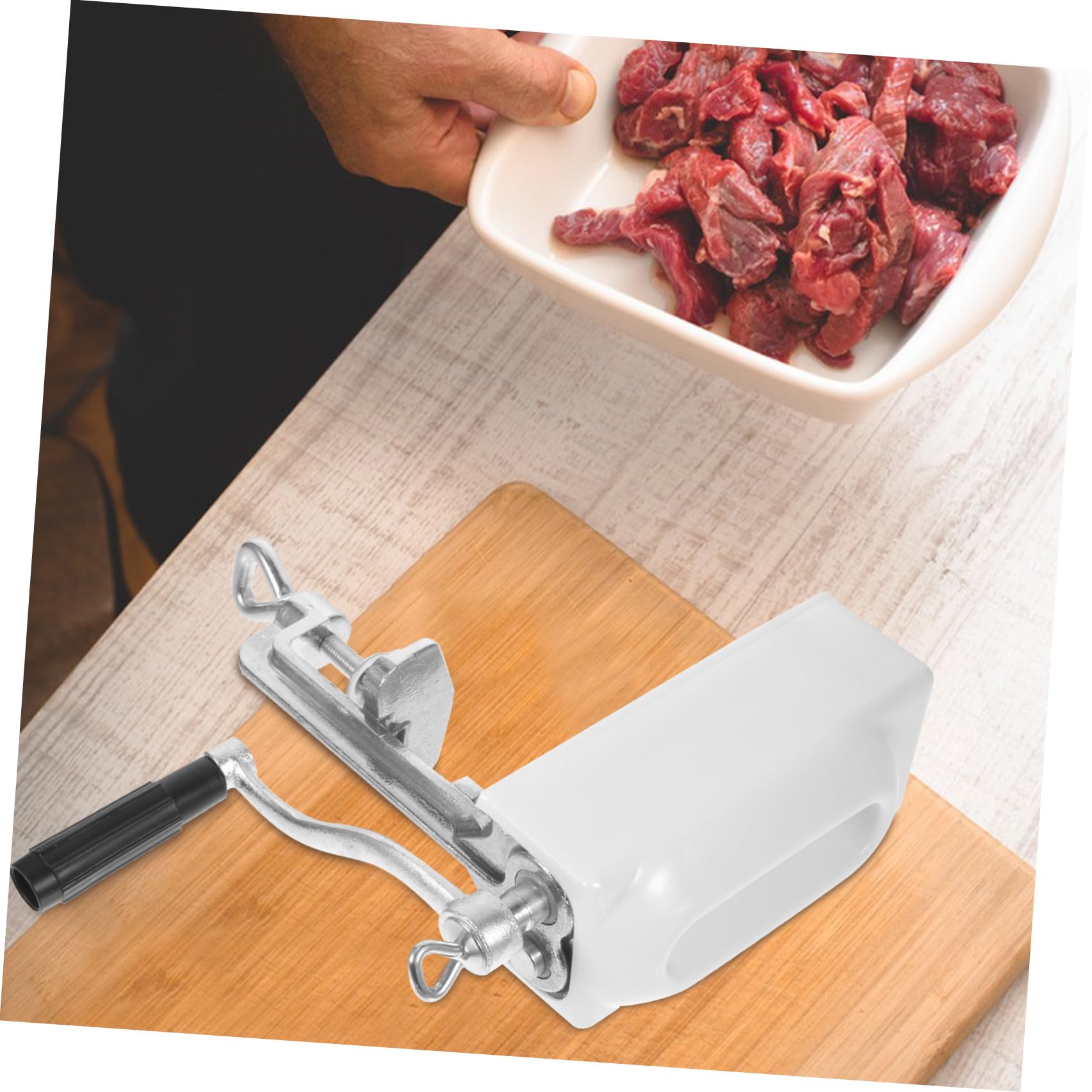 Zerodeko Ablandador de Carne de Metal Beige para Chuletas, Aguja Suelta | Punciones para Mejor Absorción del Adobo, Penetra Fibras, Herramienta Auxiliar de Cocina
