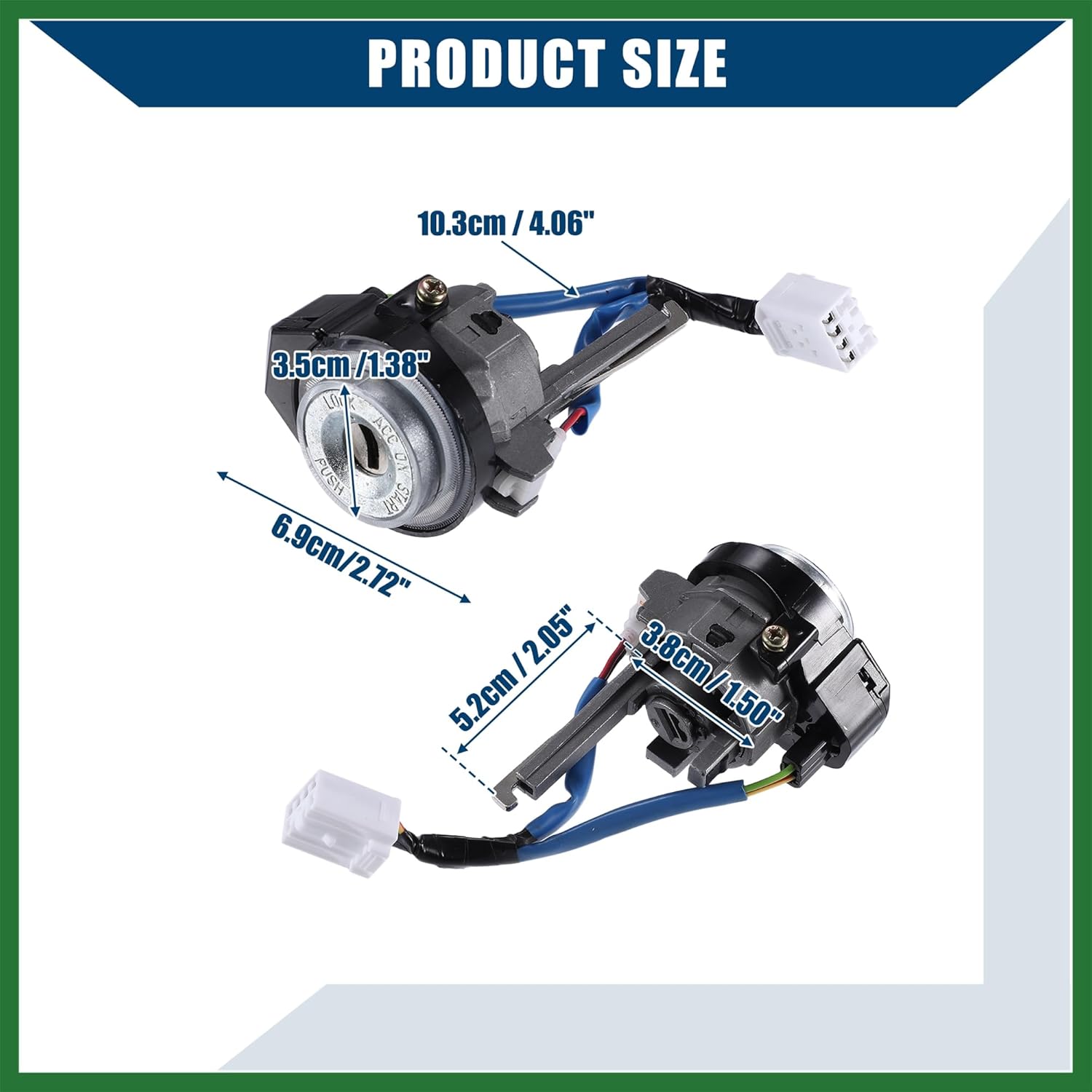 Motoforti No.819003XF00 Car Ignition Switch Lock Cylinder with 2 Keys for Hyundai Elantra Coupe GS Limited/Steering Lock Cylinder Set with illuminated ignition/Metal / 1 Set Long-lasting