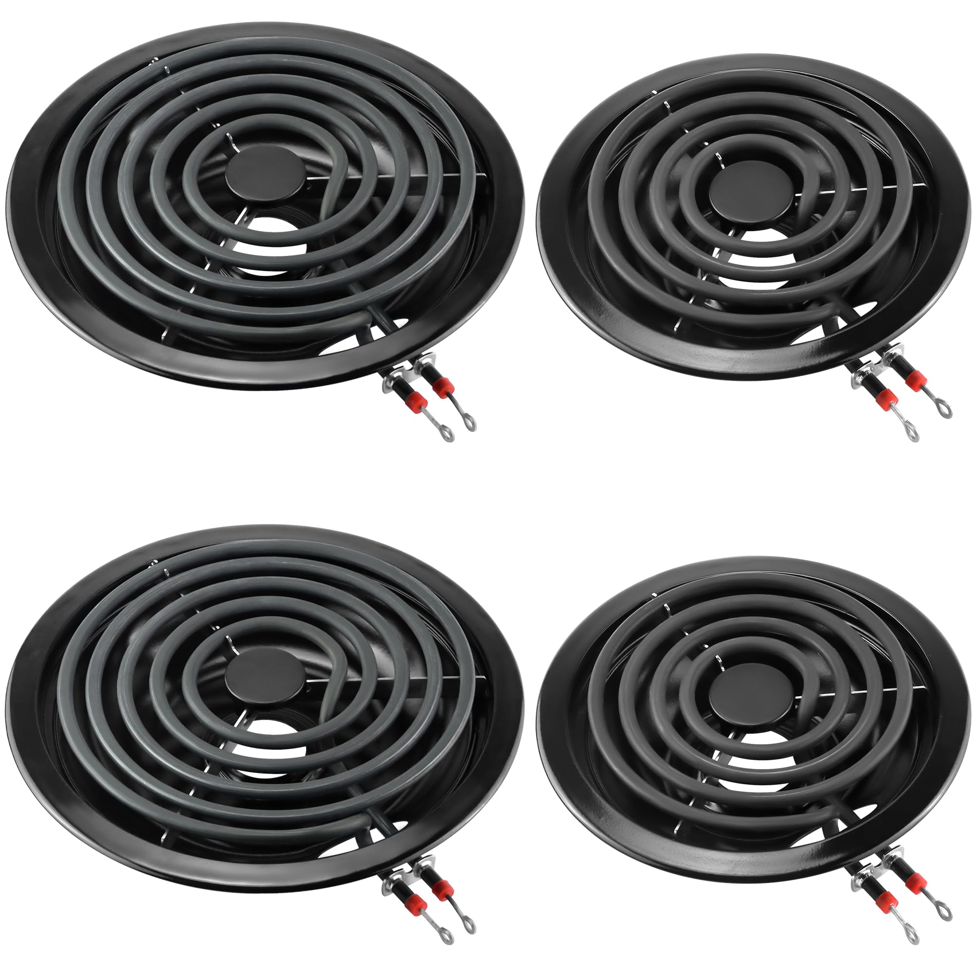 Burner Drip Pan Bowls 318067041(6")318067051(8") Replaces 5304430149 5304430150,Electric Stove Burner MP15YA(6") MP21YA(8") Compatible for Frigi-daire Ken-more Cro-sley Tap-pan etc by MIFLUS