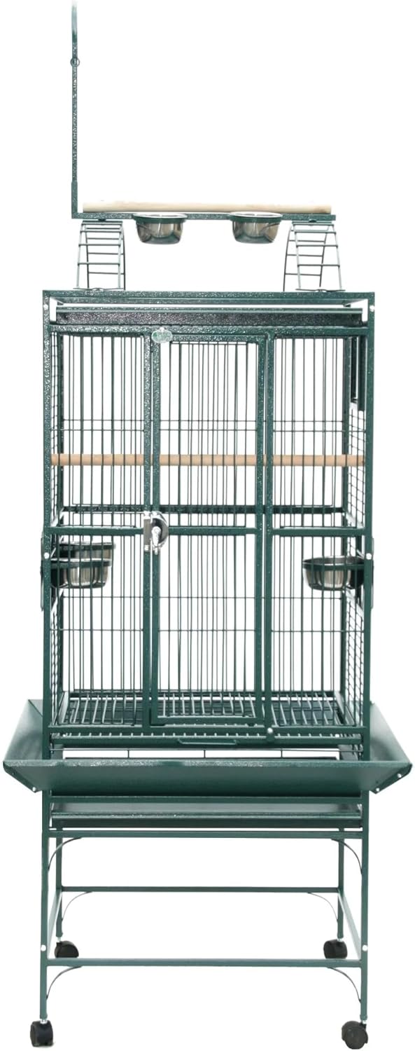 A&E Cage Company 18"x18" Play Top Cage with 5/8" Bar Spacing, White