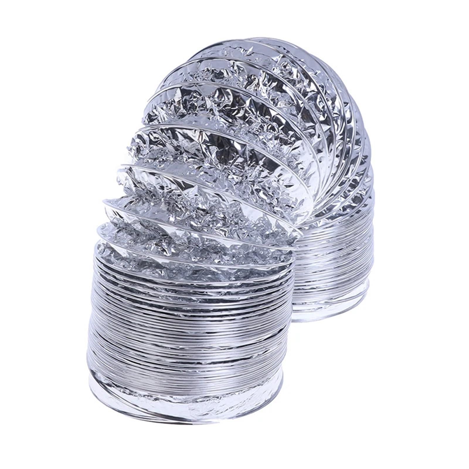Znjamn One Color 2Pcs Aluminum Ventilator Pipe Air Ventilation Hose Flexible Exhaust Duct For Extractor Fans