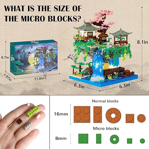 Miniatura 8 de Vziimo Juego de bloques de construcción de arquitectura china de Hangzhou West Lake, juego de construcción creativa, juguetes regalos para adultos y