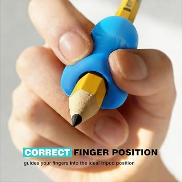 ELETIUO 6-Pack Pencil Grips,Ergonomic Triangular Design with Guiding Grooves Corrects Grip,Soft Silicone & Non-Slip Texture,Universal Fit for Kids&Adults Left/Right Handed Writing,Drawing