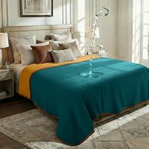 Luciphia 100% Waterproof Blanket for Adults or Large Dogs, Soft Polar Fleece XL Pet Throw Blankets for Bed Couch Protector Washable, Reversible Leakproof Furniture Protection,Teal Camel,82x90 inch
