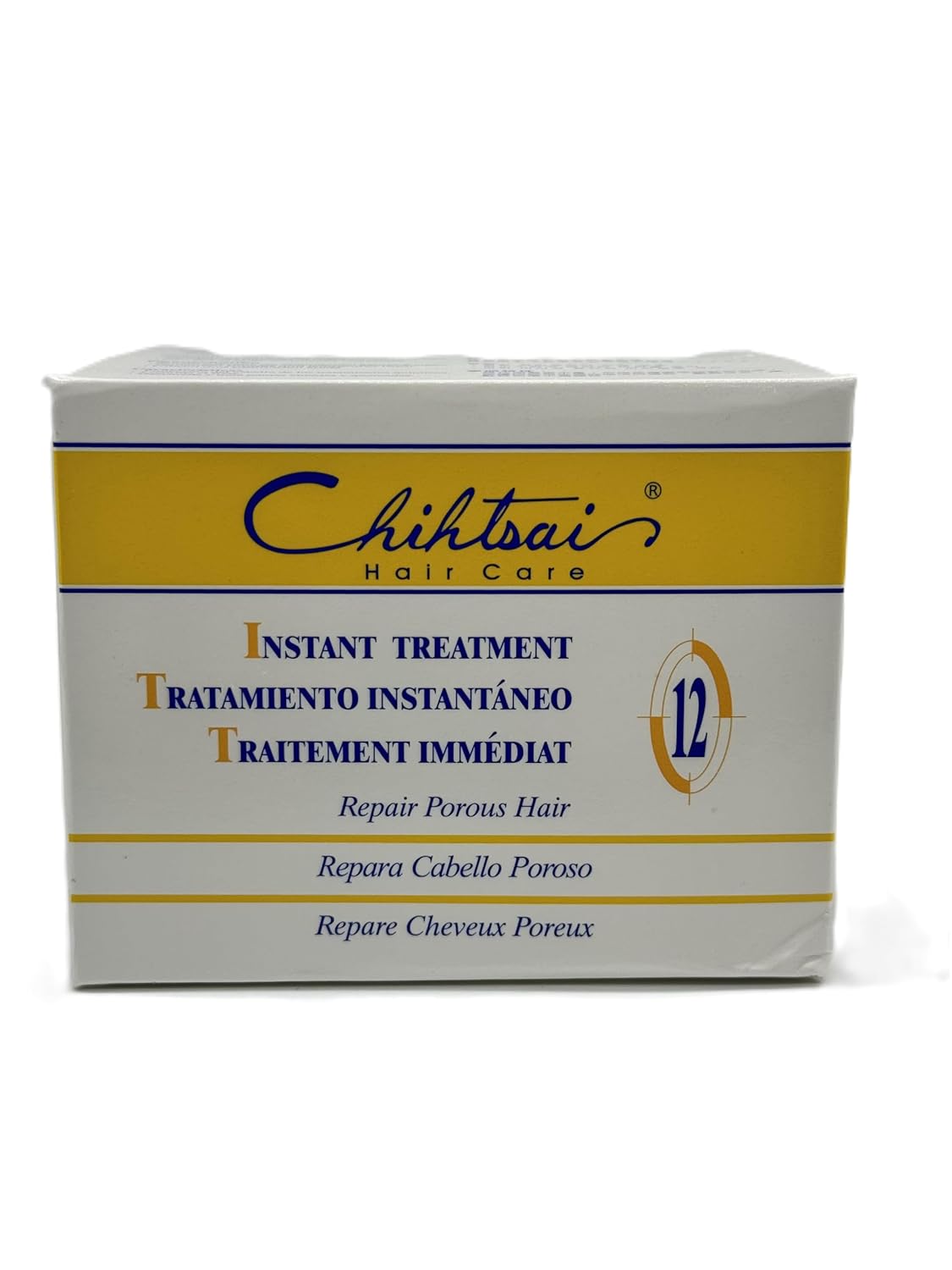 Chihtsai No. 12 INSTANT Treatment, Repair Porous Hair Conditioner (with Sleek Steel Pin Tail Comb) Silk Protein and Vitamin E, Number 12 (5.1 oz / 150 ml)