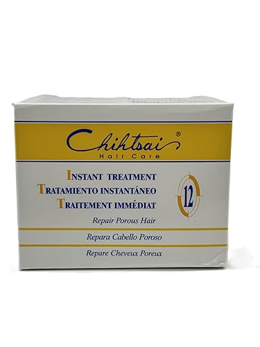Miniatura 6 de Chihtsai Tratamiento instantáneo No. 12, acondicionador reparador de cabello poroso (con elegante peine de cola de acero) proteína de seda y