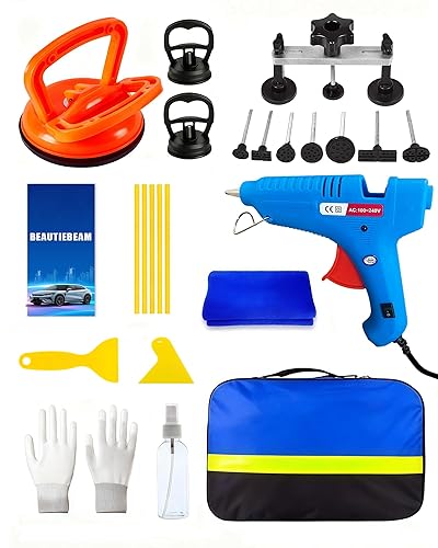 25pcs Dent Puller Kit,Paintless Dent Repair Kit for Dent Removal
