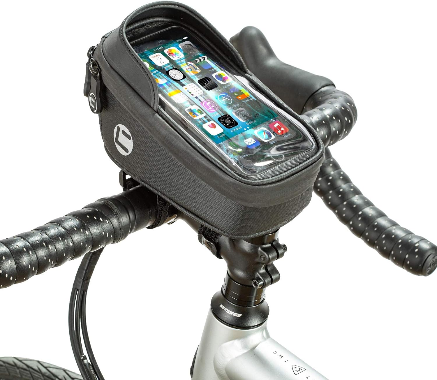 UBORSE Bike Frame Bag Bike Phone Holder Waterproof Bicycle Top Tube Bag