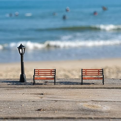 Miniatura 6 de 3 bancos de casa de muñecas de Navidad, mini bancos de plástico, kit en miniatura, banco de parque, micro paisaje, accesorios de bricolaje para casa