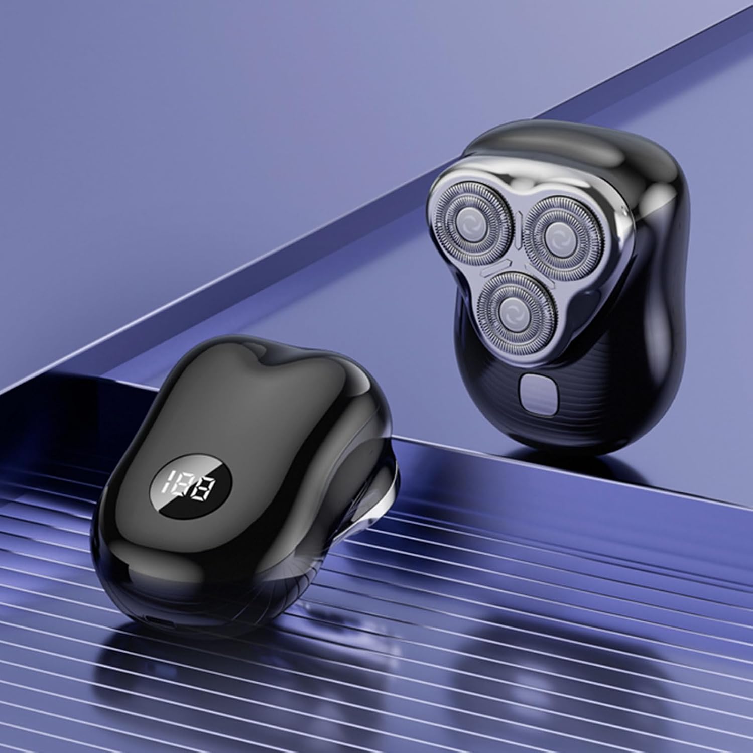 Powerful Electric Shaving Machine with Floating Heads Washable Small Beard Shaver Suitable for Office and Travel