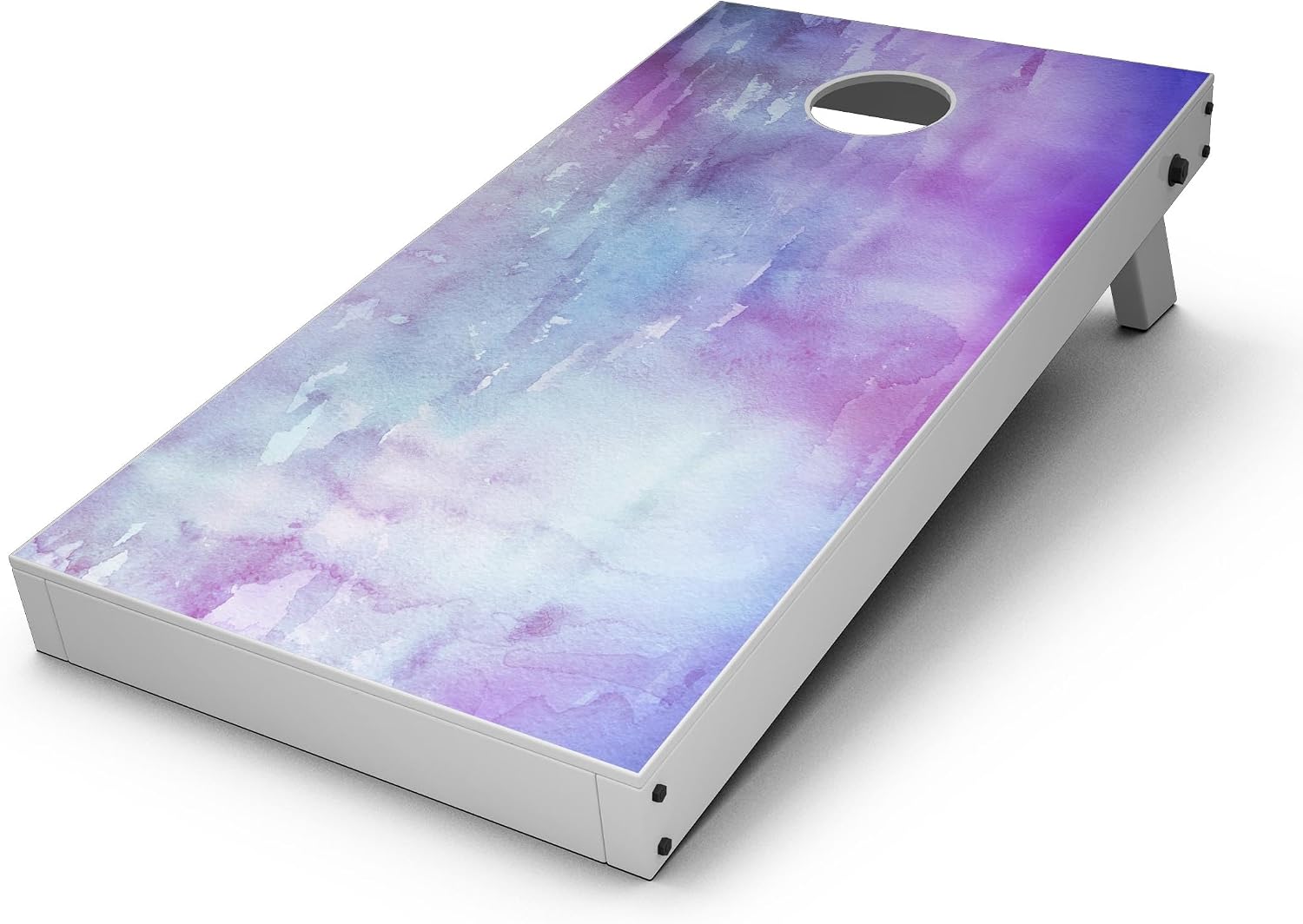 DesignSkinz - Decorative and Protective Scratch Resistant Skin Vinyl Wrap Kit for Cornhole Boards - Blotted Purple 896 Absorbed Watercolor Texture