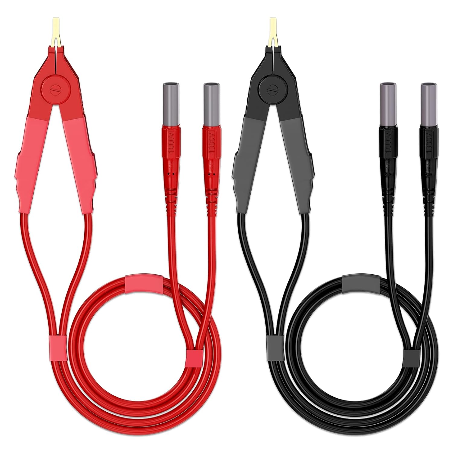 Goupchn LCR Meter Test Leads Terminal Kelvin Clips Cable Wires to 4mm