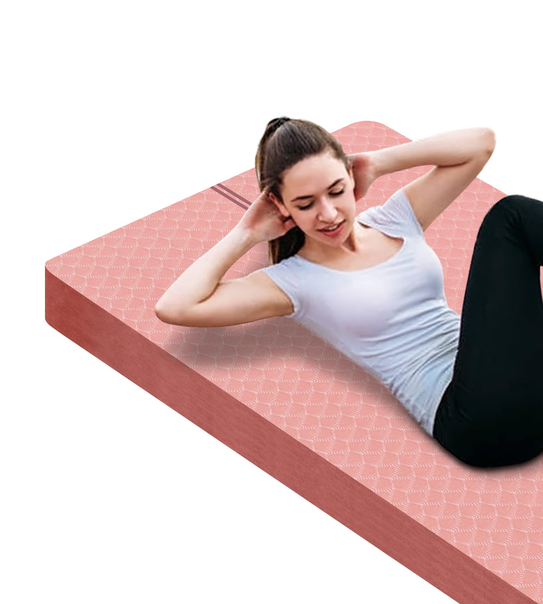 nuveti Large Exercise Mat - 15mm/20mm/30mm Thick Yoga Mat | Workout Mat for Fitness, Yoga, Pilates, Stretching & Floor Exercises for Women & Men with