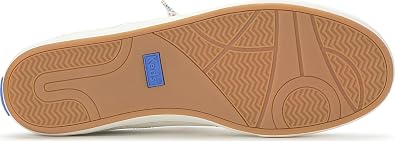 Keds Women's Center Iii Slip On Fashion Sneaker, Snow White/Navy Leather, 9